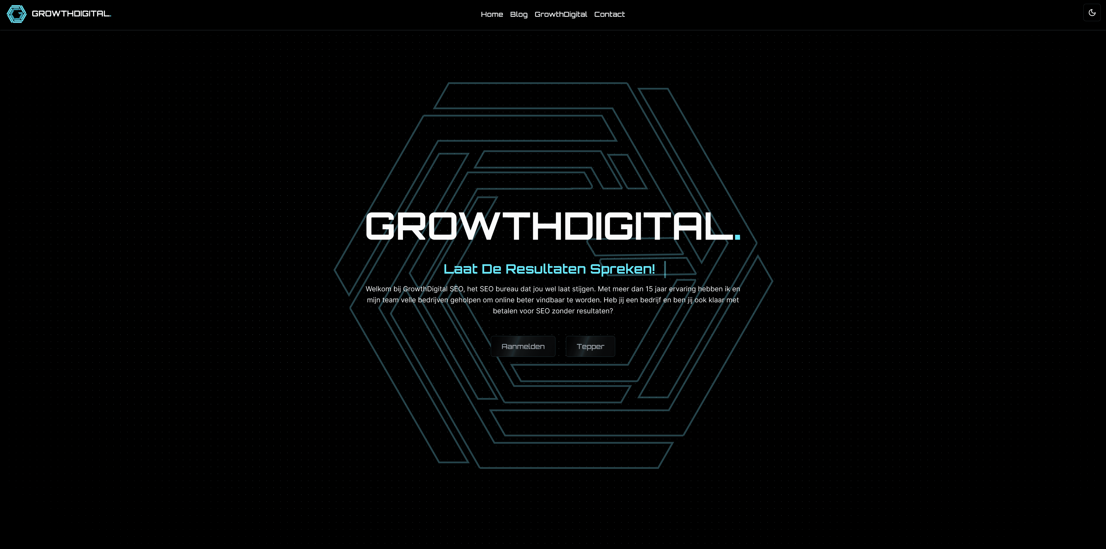 Screenshot van de GrowthDigital website